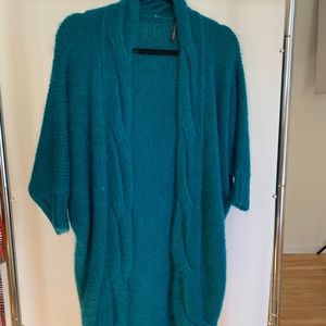 Long Teal Cardigan - Andrea Rosati